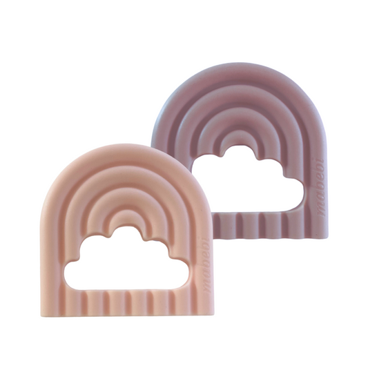 Maia anneau de dentition arc-en-ciel l 2-pack Beige Rose
