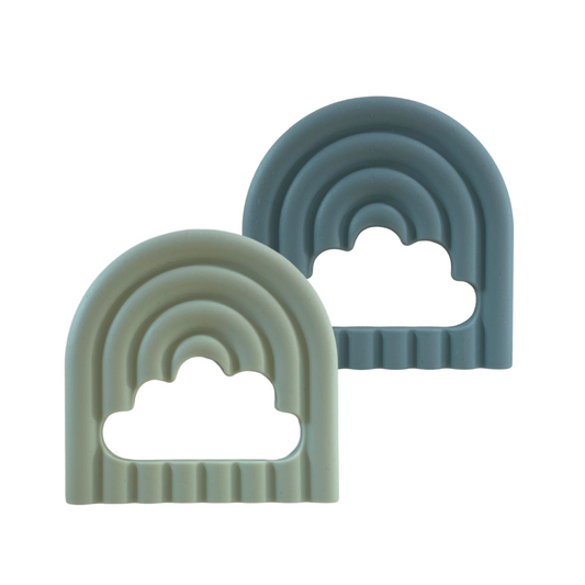 Maia anneau de dentition arc-en-ciel l 2-pack BleuVert