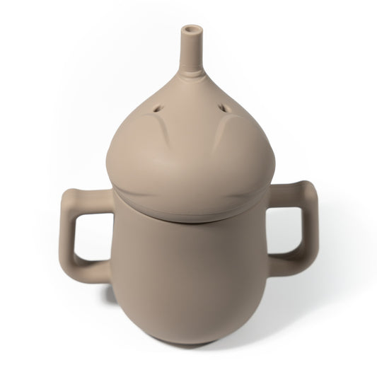 Pinnawala drinkbeker met rietje l Beige