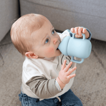Pinnawala drinking cup with straw l Blue 